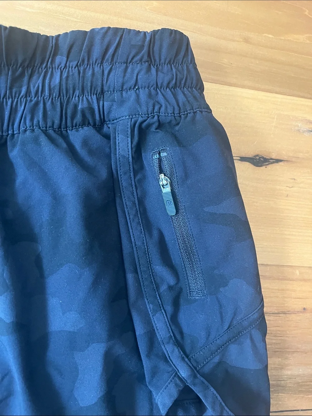 Lululemon Black Camo Athletic Shorts